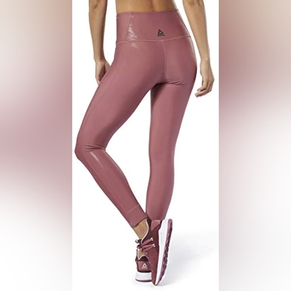 Reebok shiny dusty rose metallic tights - Picture 8 of 11